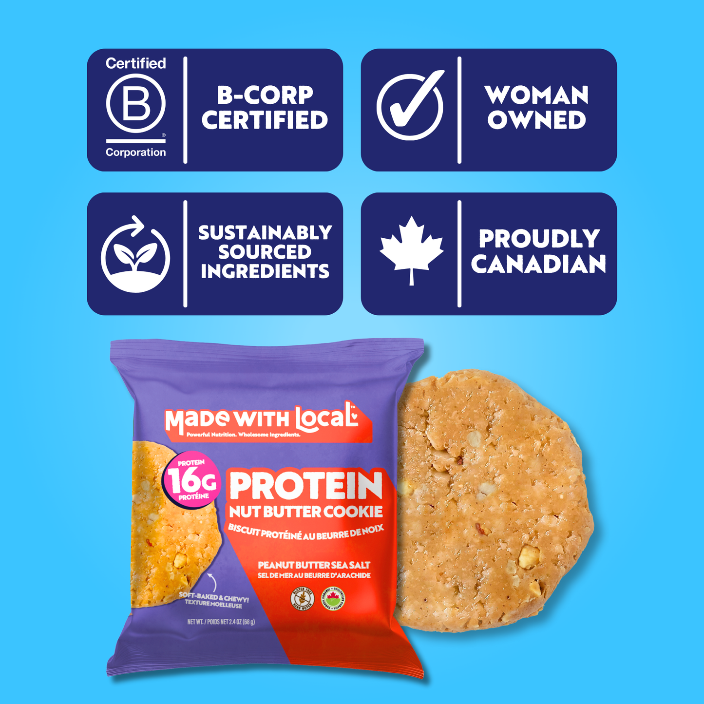 Peanut Butter Sea Salt Protein Cookie