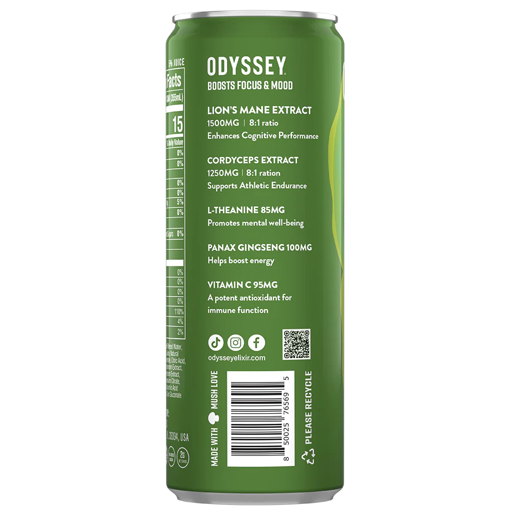 Odyssey Elixir - Yuzu Lime Revive Sparkling Mood & Hydration Drink