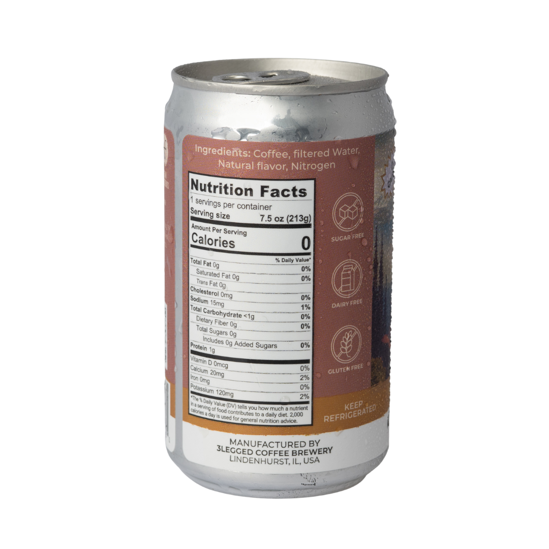 Caramel Nitro Cold Brew Coffee 0-Sugar 0-Dairy