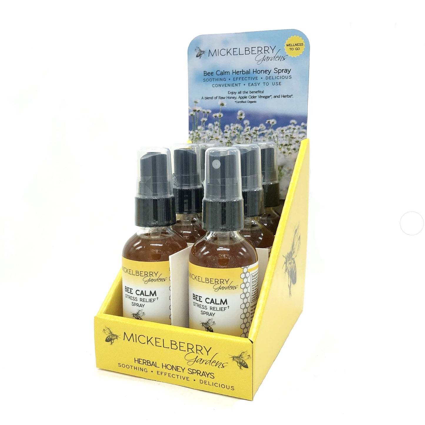 Herbal Honey Spray Display (Pack of 6): Elderberry Immune Support Spray