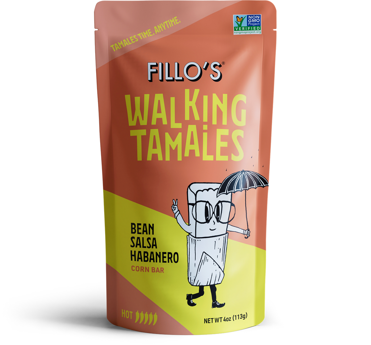 Bean Salsa Habanero Walking Tamales, 7 Pouches/Case