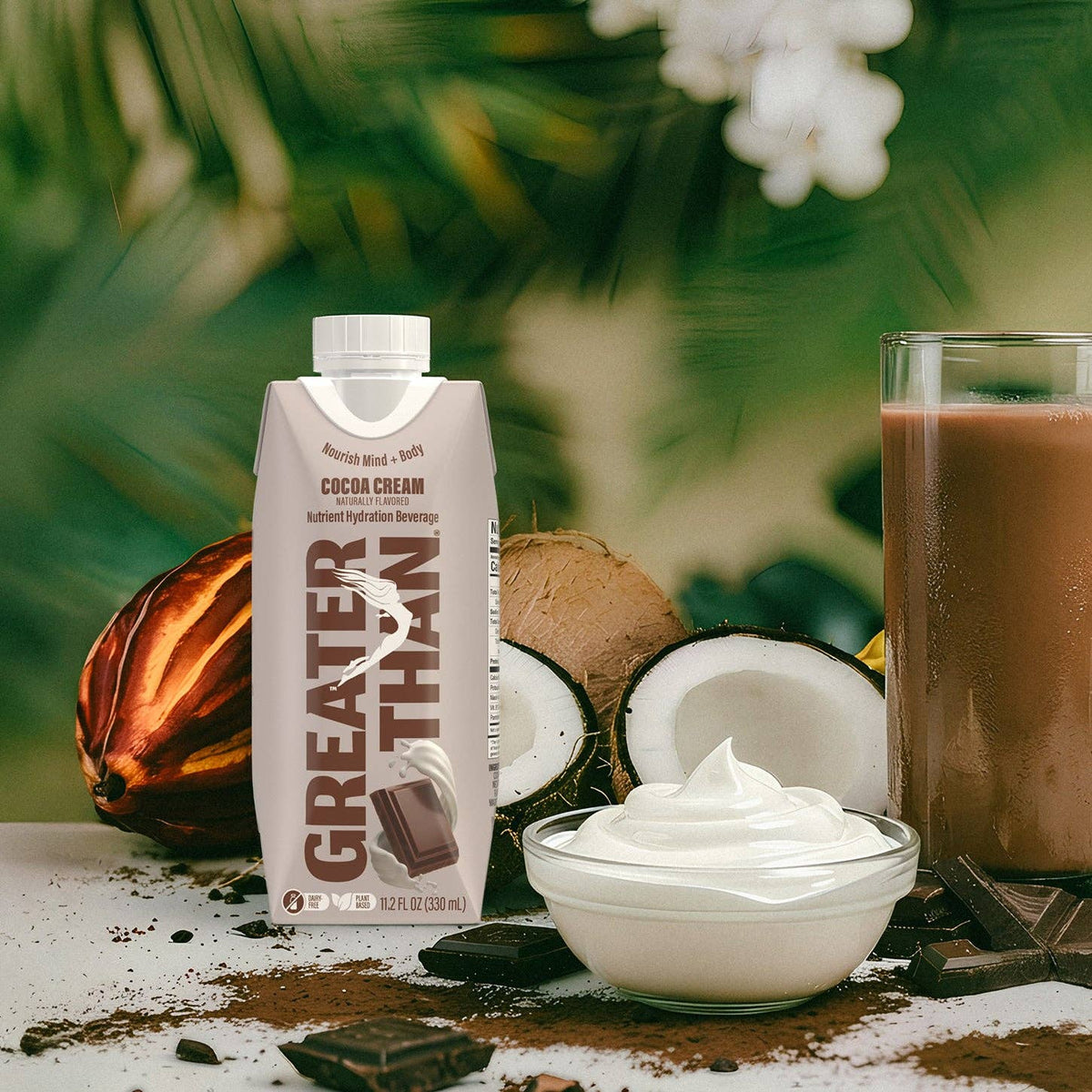 Cocoa Cream: Dairy-Free Coconut Water Beverage with Electrolytes and Vitamins (11.2 oz Tetra Paks): 12-pack