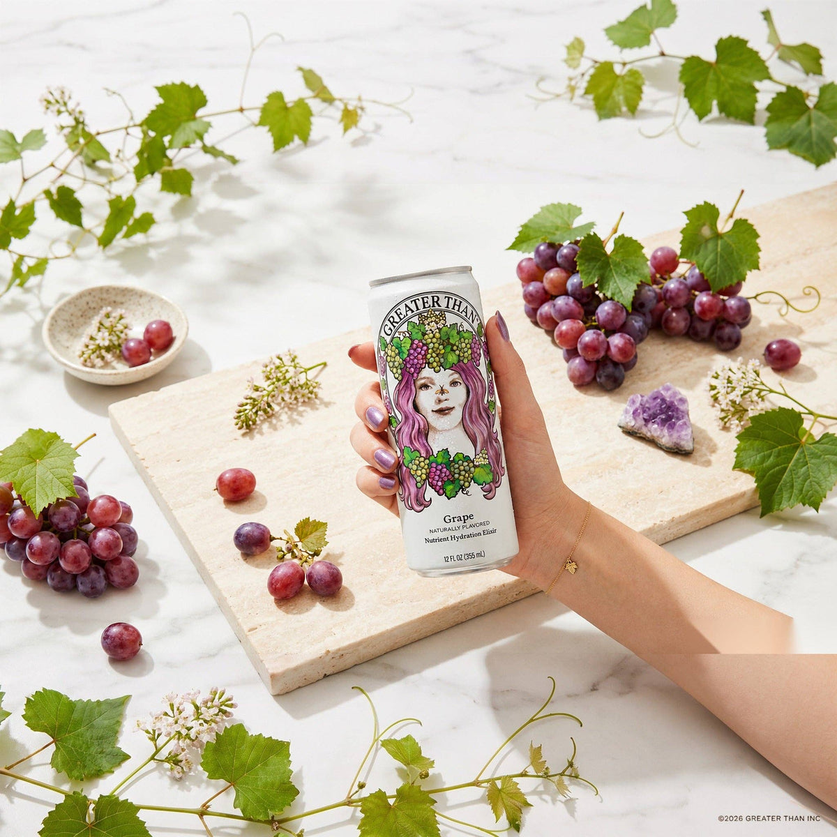 Grape: Coconut Water and Real Fruit Juice with Electrolytes, Vitamins and Fiber: 12-pack