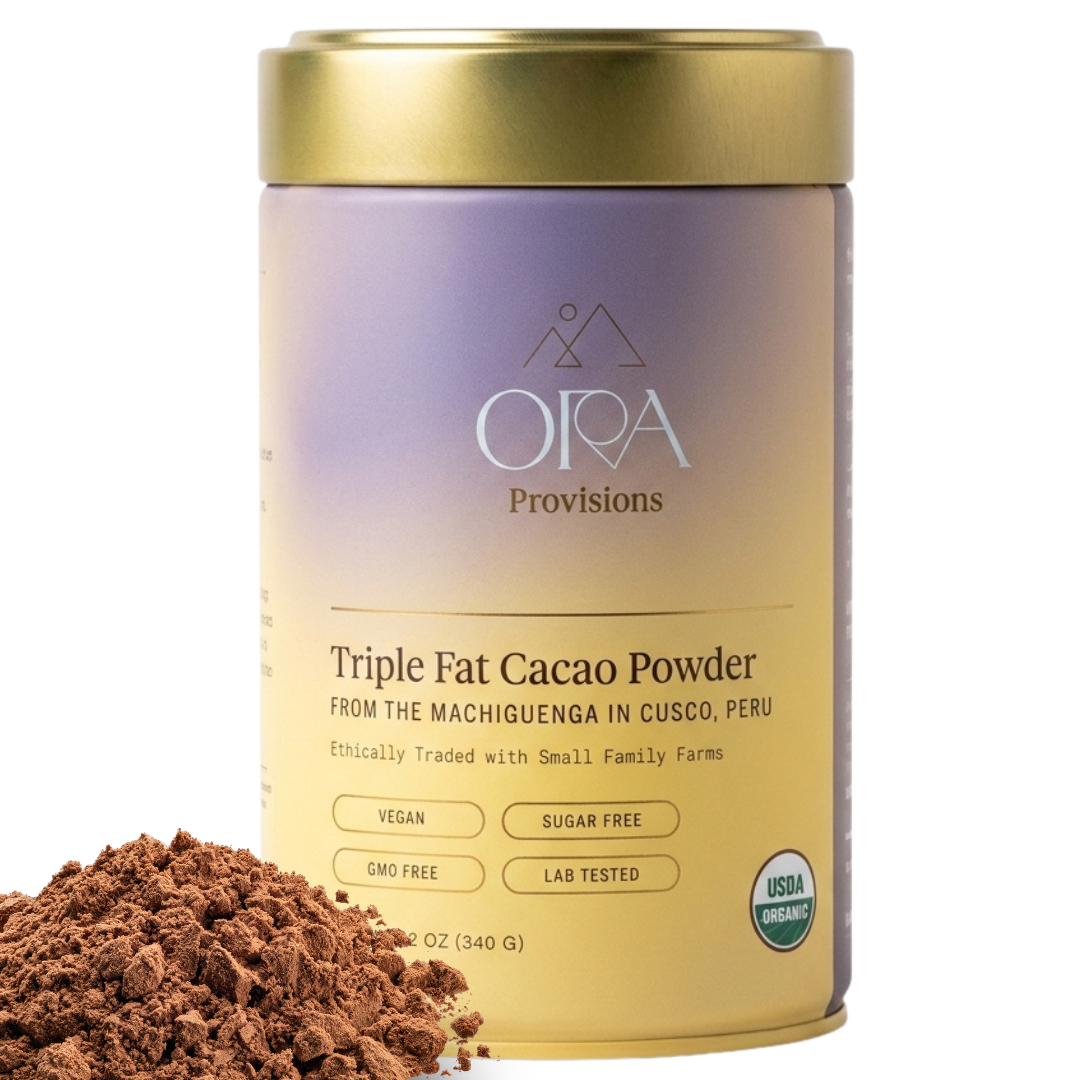 Cacao Powder | Regenerative, 100% Organic, Peru: 12 oz Tin