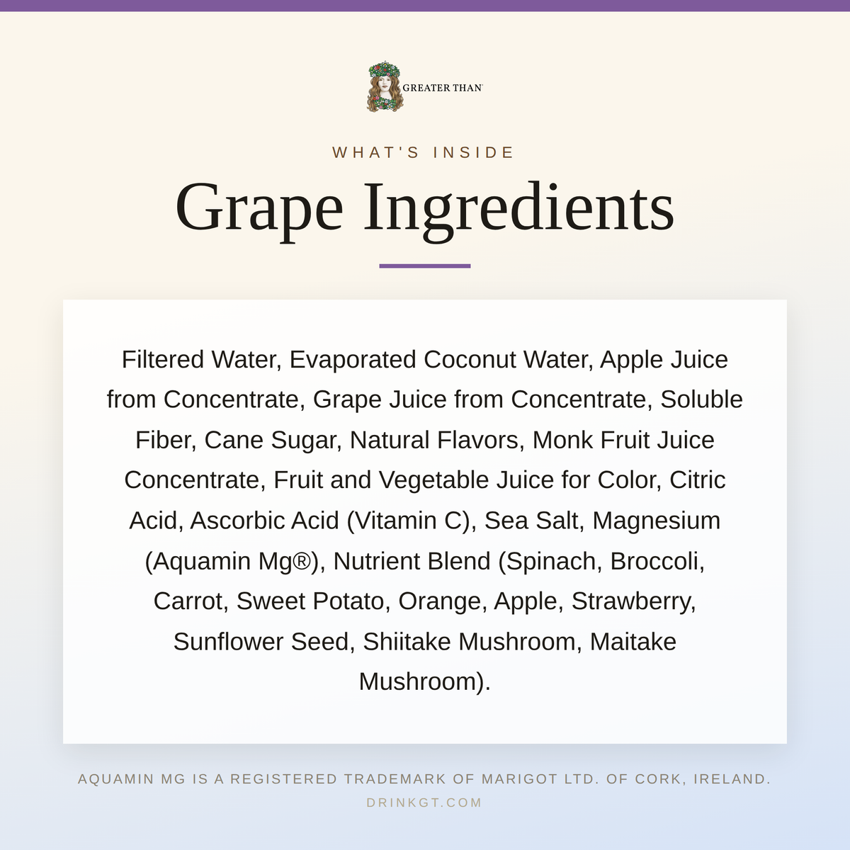 Grape: Coconut Water and Real Fruit Juice with Electrolytes, Vitamins and Fiber: 12-pack