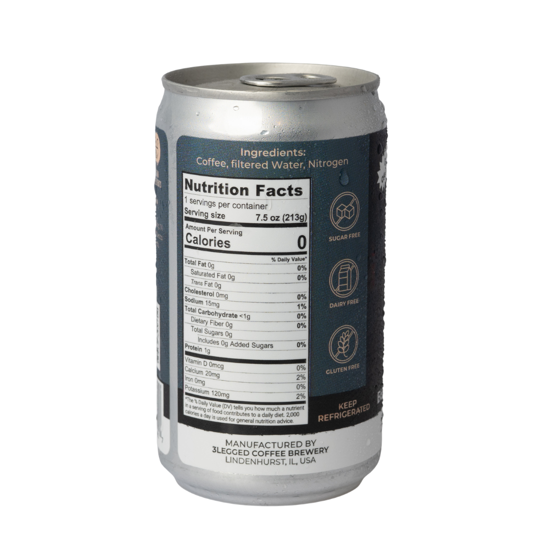 Black Unsweetened Nitro Cold Brew Coffee