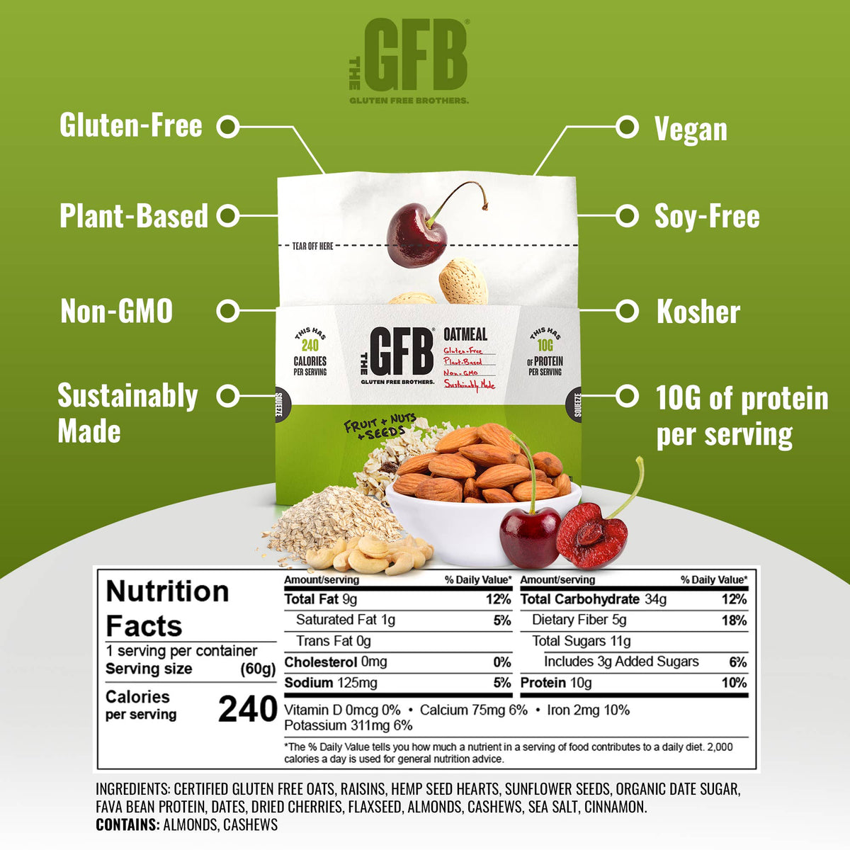 Fruit, Nuts & Seeds Protein Oatmeal Pop-Up Cup