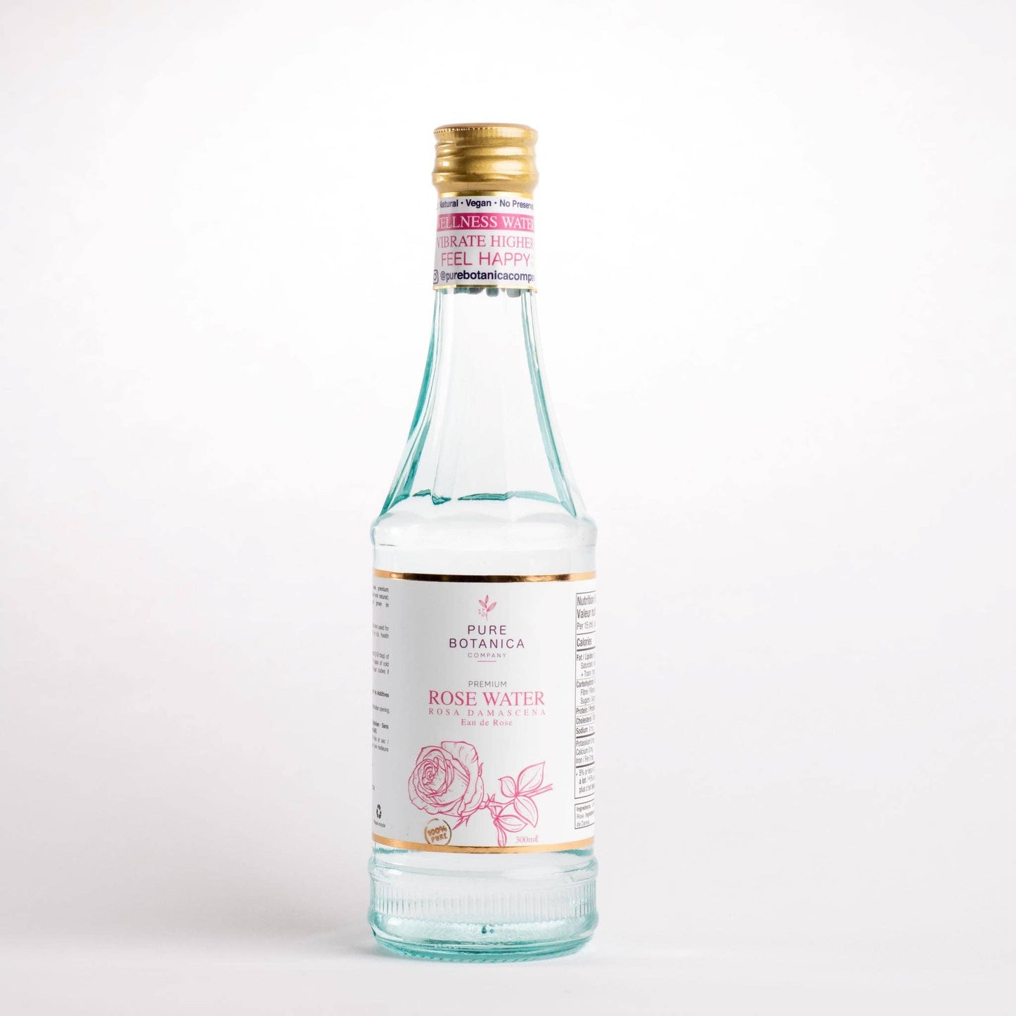 Anti-Anxiety + Mood Booster: Organic Premium Rose Water Dist: 300 ml