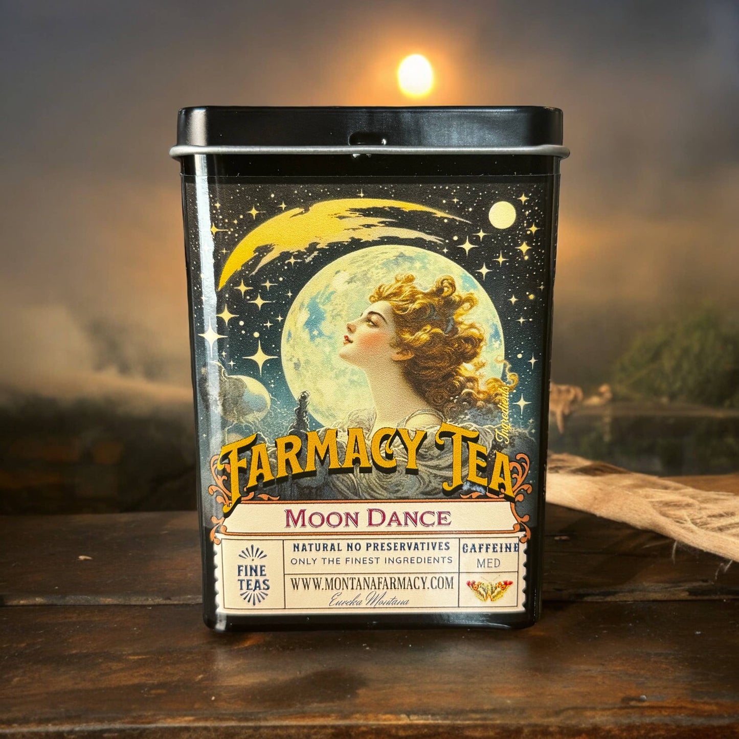 Tea Tin pocket/ travel with Moondance Iced tea bags