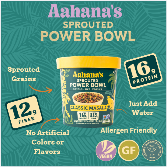 Aahana’s Sprouted Power Bowls Plant-Based, Gluten-Free