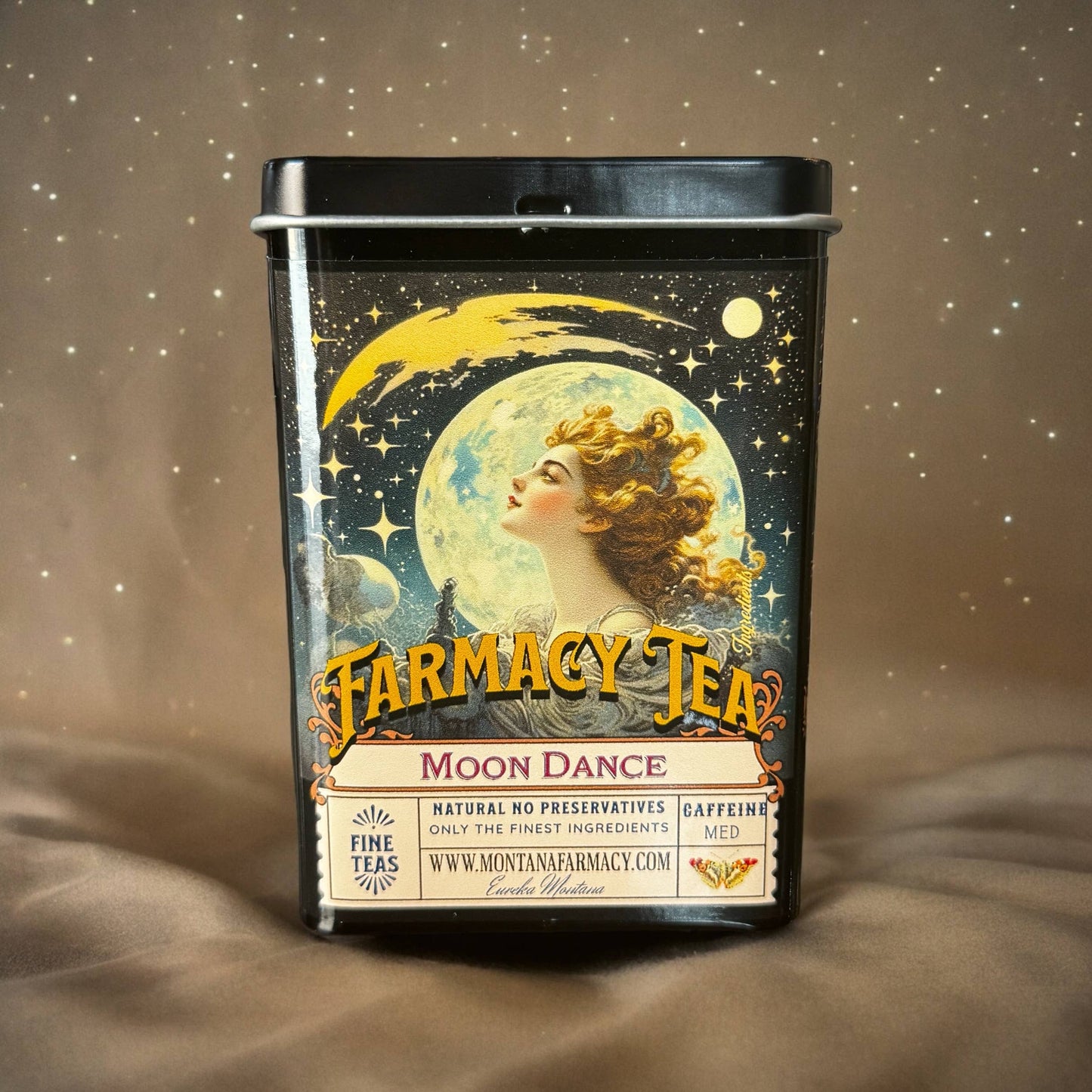 Tea Tin pocket/ travel with Moondance Iced tea bags
