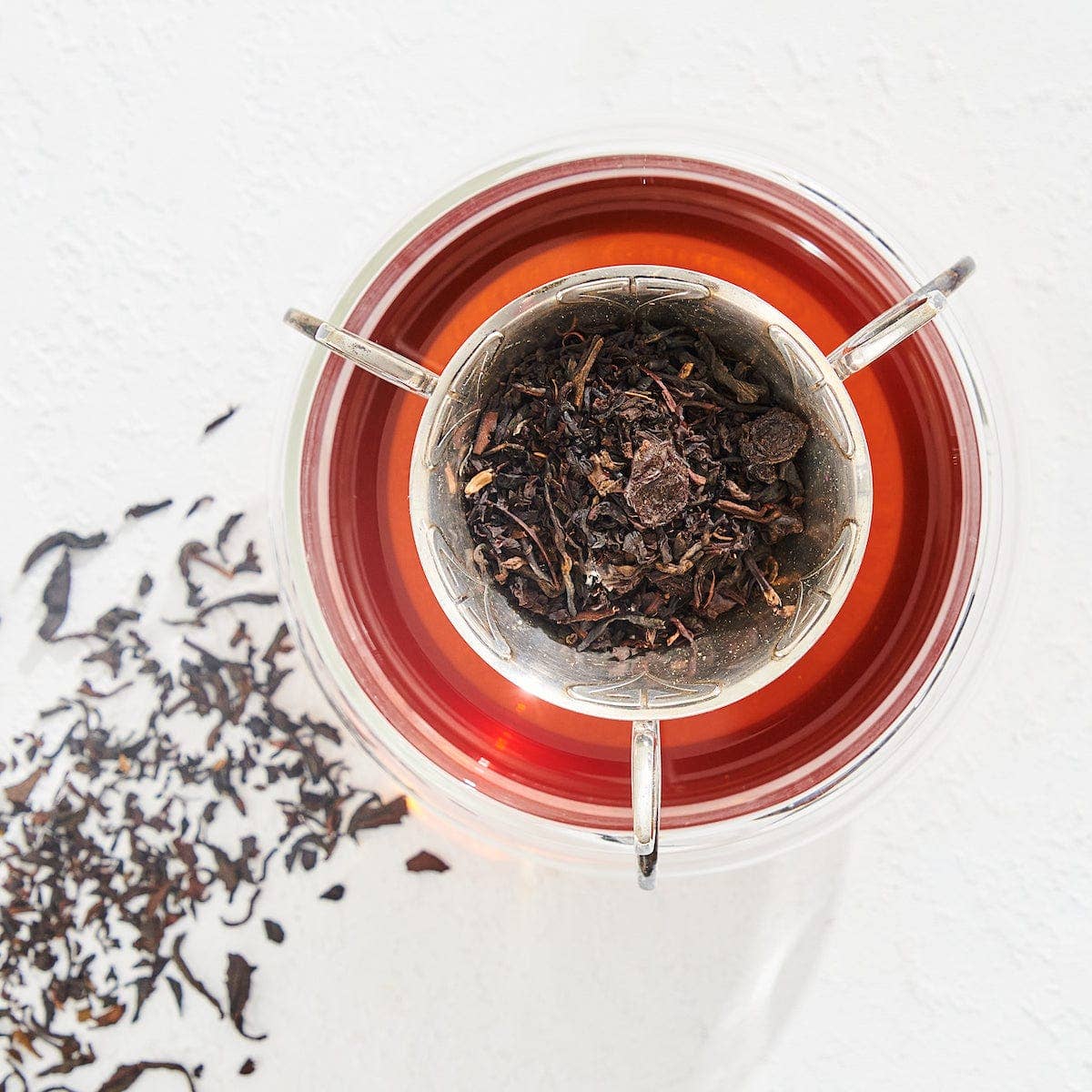 Bohemian Breakfast Black Tea- Probiotic Rich Vanilla Puerh: Violet Glass Apothecary Jar (60-75 Cups)