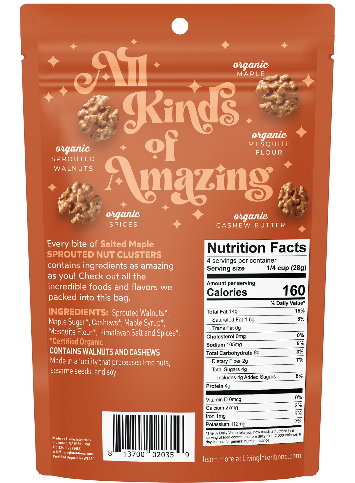 4oz Superfood Nut Clusters - Salted Maple