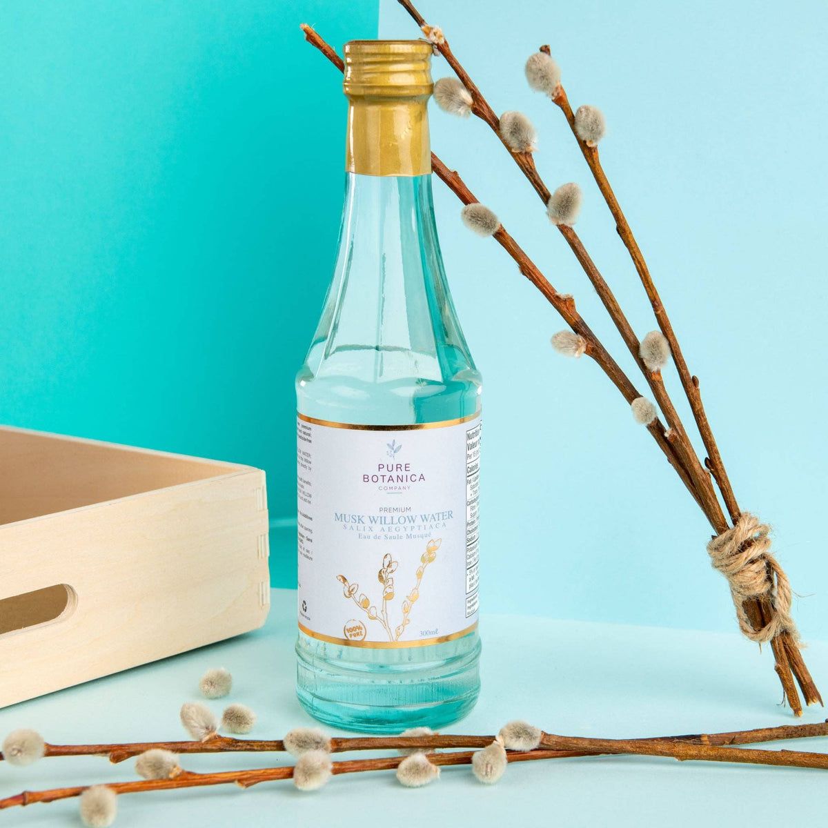 Body Pain Relief: Organic Premium Musk Willow Water Distilla: 300 ml