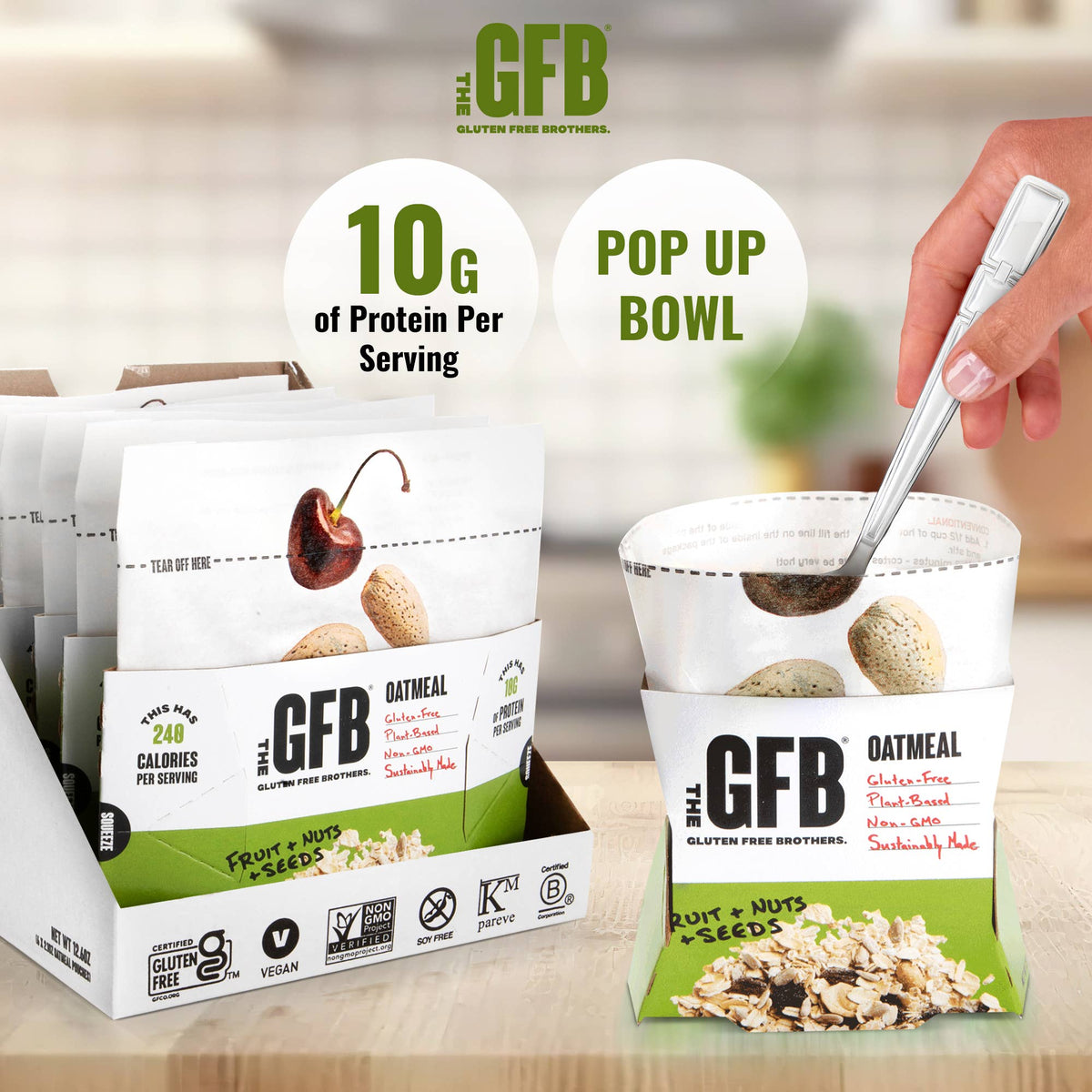 Fruit, Nuts & Seeds Protein Oatmeal Pop-Up Cup