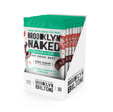 2oz Grass Fed Biltong Naked Tender Slices Classic