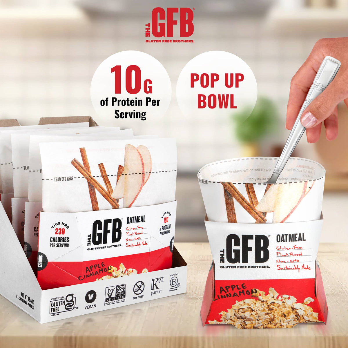 Apple Cinnamon Protein Oatmeal Pop-Up Cup