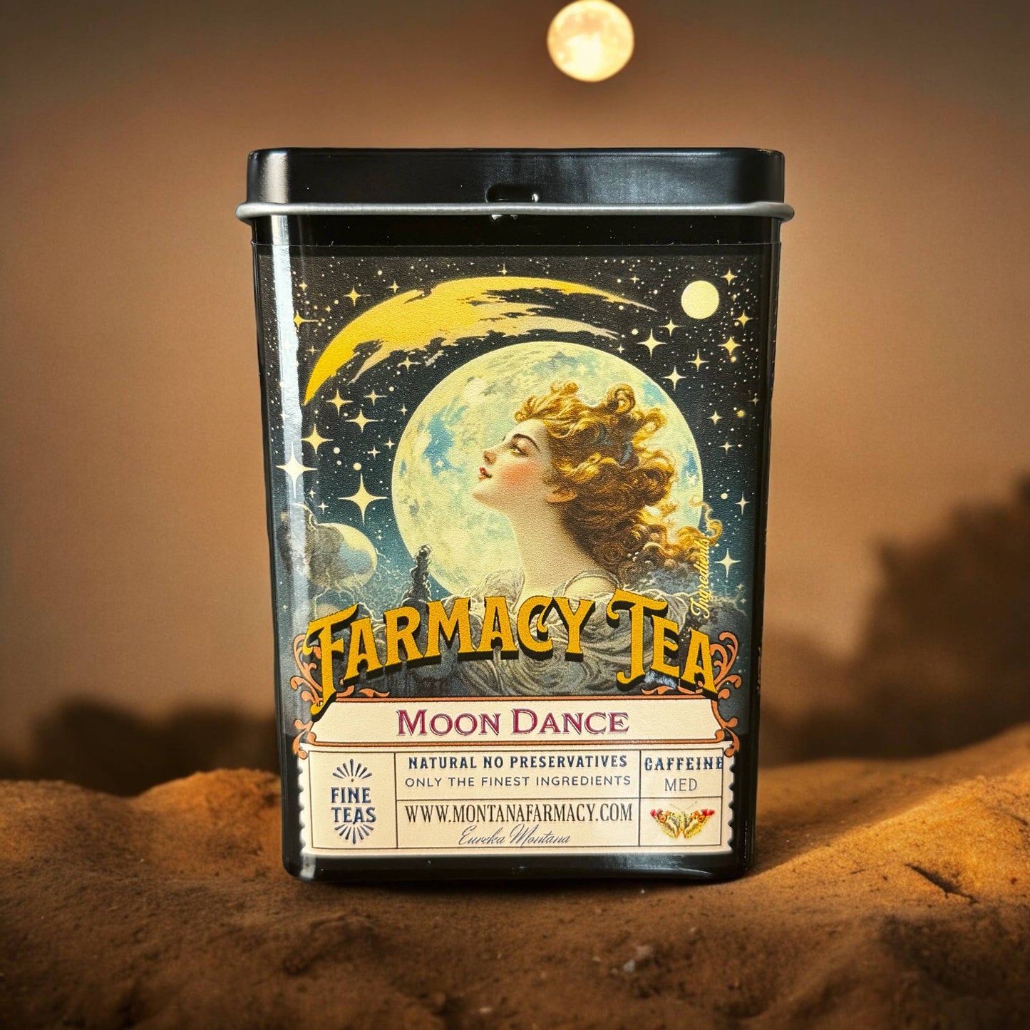 Tea Tin pocket/ travel with Moondance Iced tea bags
