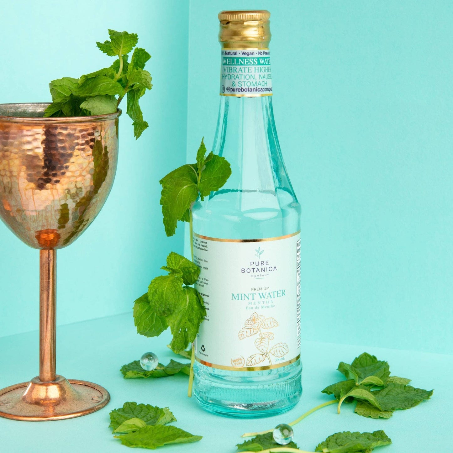 Digestion + Bloating: Organic Premium Mint Water Distillate: 300 ml