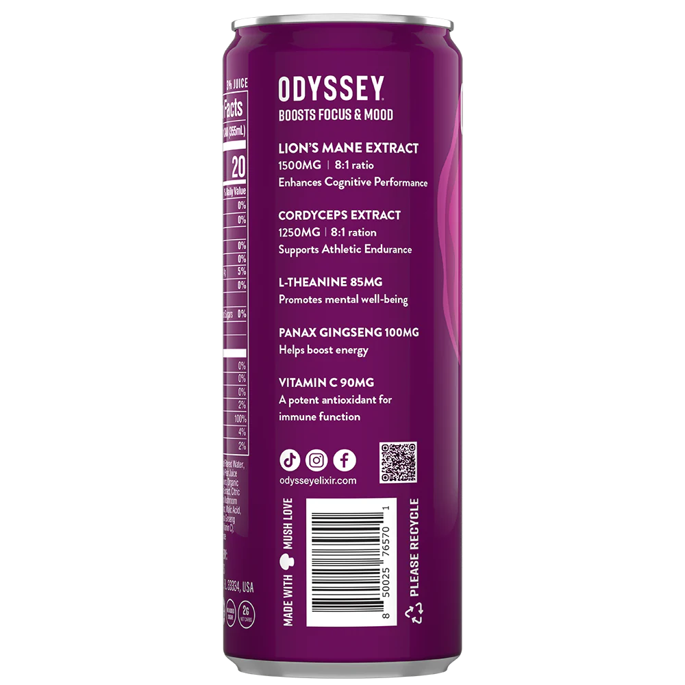 Odyssey Elixir - Prickly Pear Revive Sparkling Mood & Hydration Drink