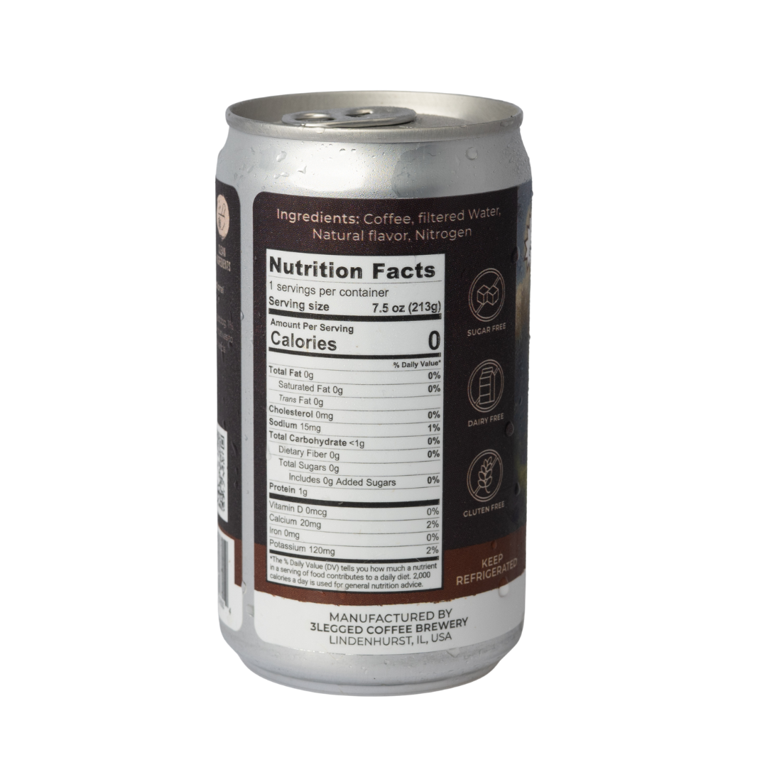 Chocolate Mocha Nitro Cold Brew Coffee 0-Sugar 0-Dairy