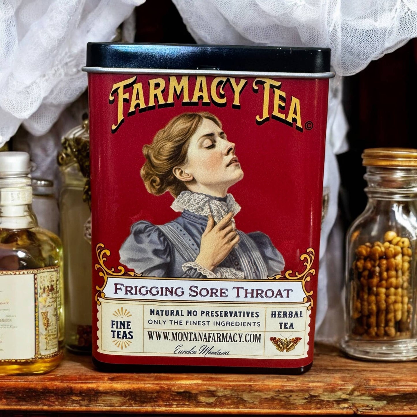 Frigging Throat Tea Soothing Tasty  Tea Tin pocket/ travel