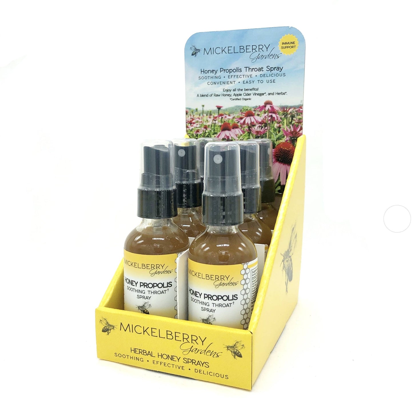 Herbal Honey Spray Display (Pack of 6): Bee Calm Stress Relief Spray
