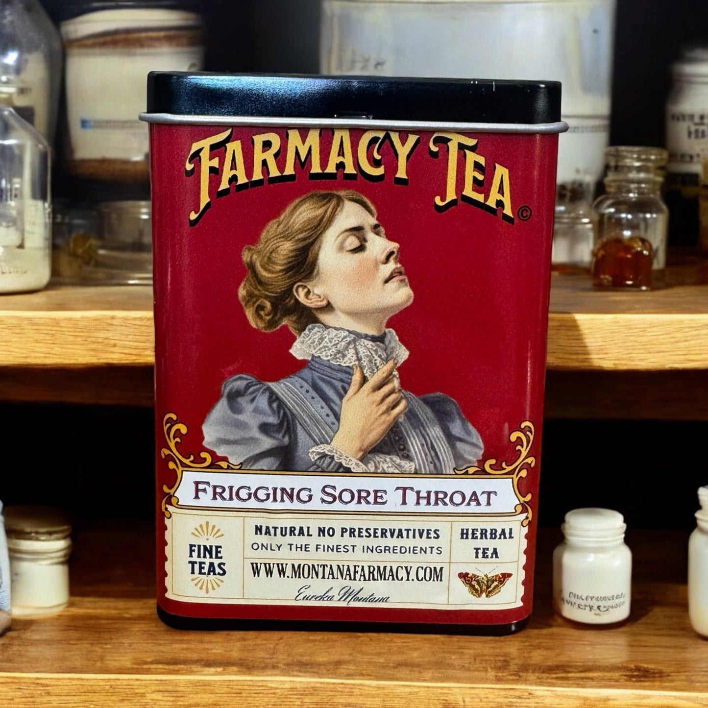 Frigging Throat Tea Soothing Tasty  Tea Tin pocket/ travel