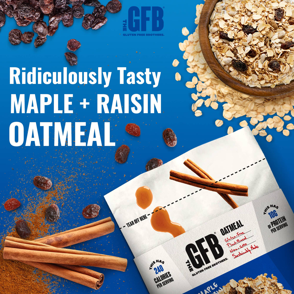 Maple Raisin Protein Oatmeal Pop-Up Cup
