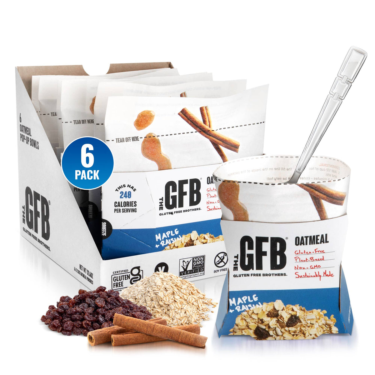 Maple Raisin Protein Oatmeal Pop-Up Cup