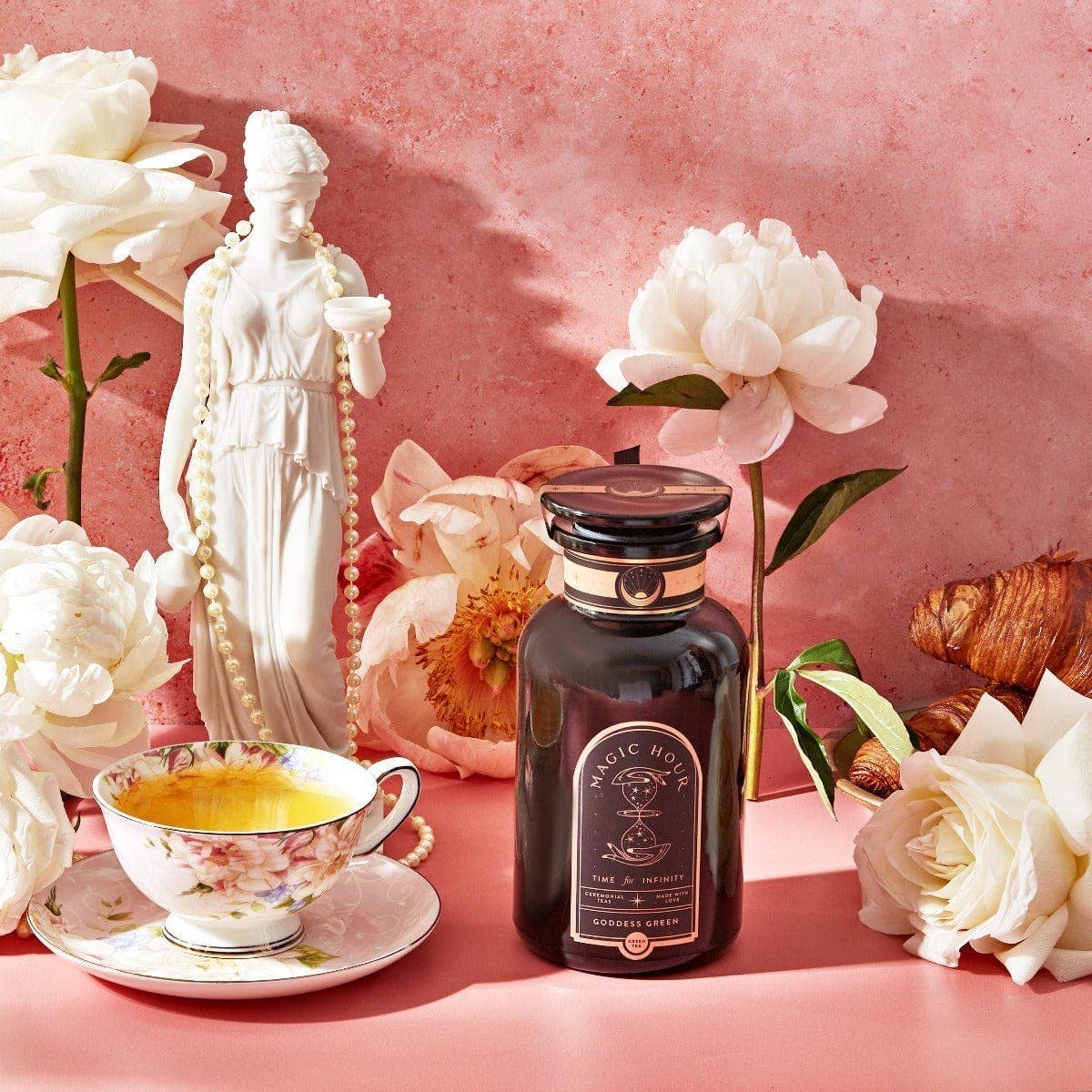 Goddess Green Tea: 6oz Violet Glass Apothecary Jar
