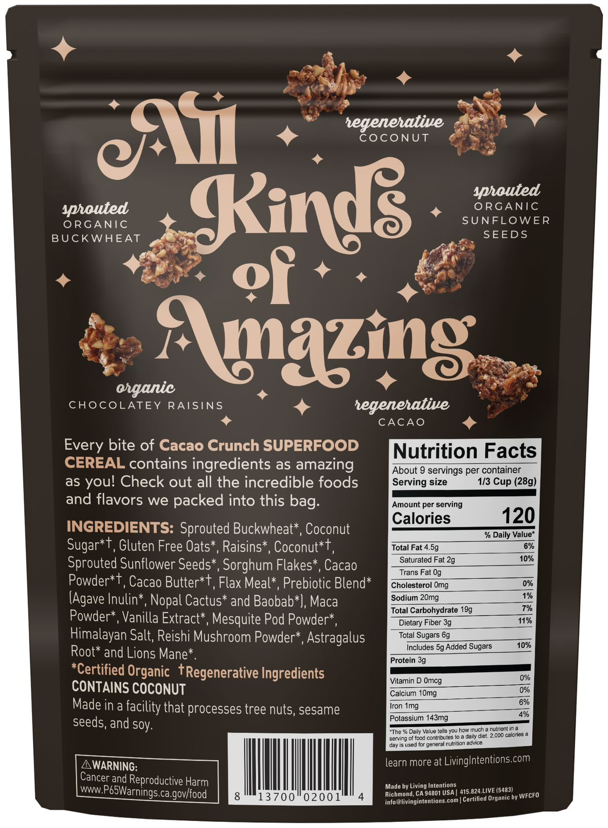 9oz Superfood Cereal - Cacao Crunch