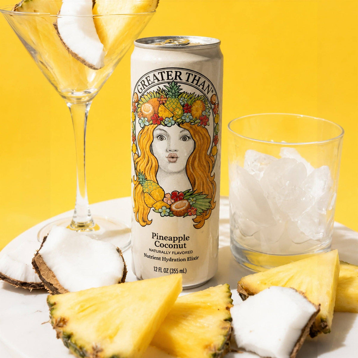 Pineapple Coconut: Coconut Water and Real Fruit Juice with Electrolytes, Vitamins and Fiber: 12-pack