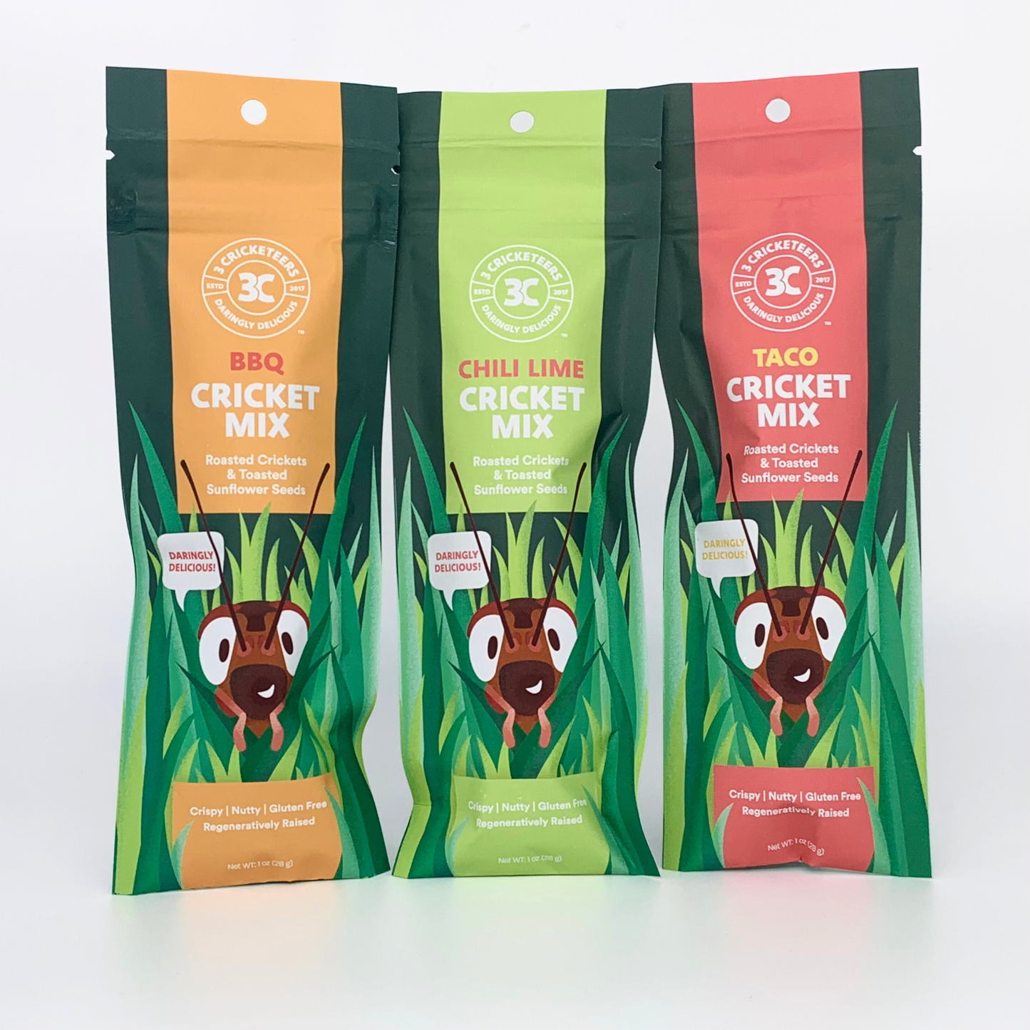 Cricket Snack Mix Variety Pack - BBQ, Taco, Chili-Lime