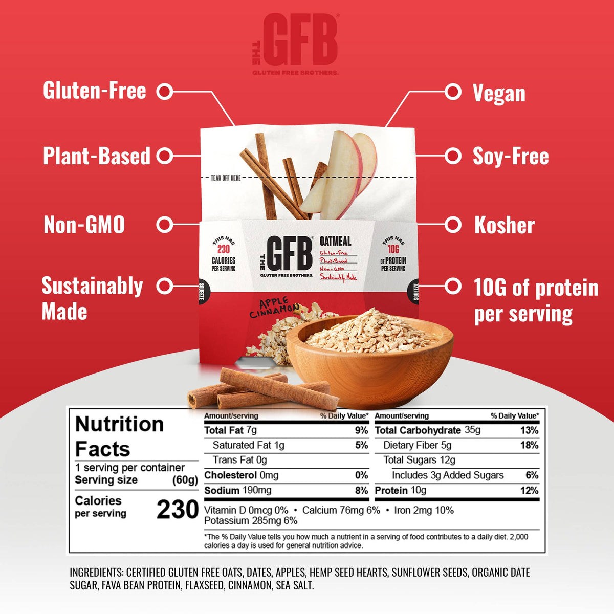 Apple Cinnamon Protein Oatmeal Pop-Up Cup