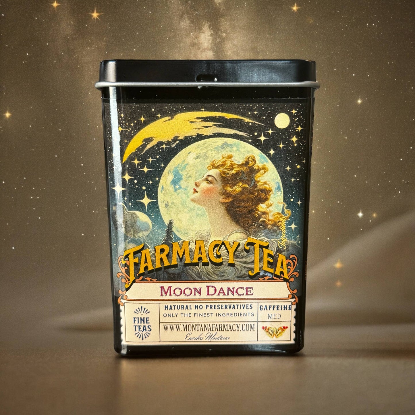 Tea Tin pocket/ travel with Moondance Iced tea bags