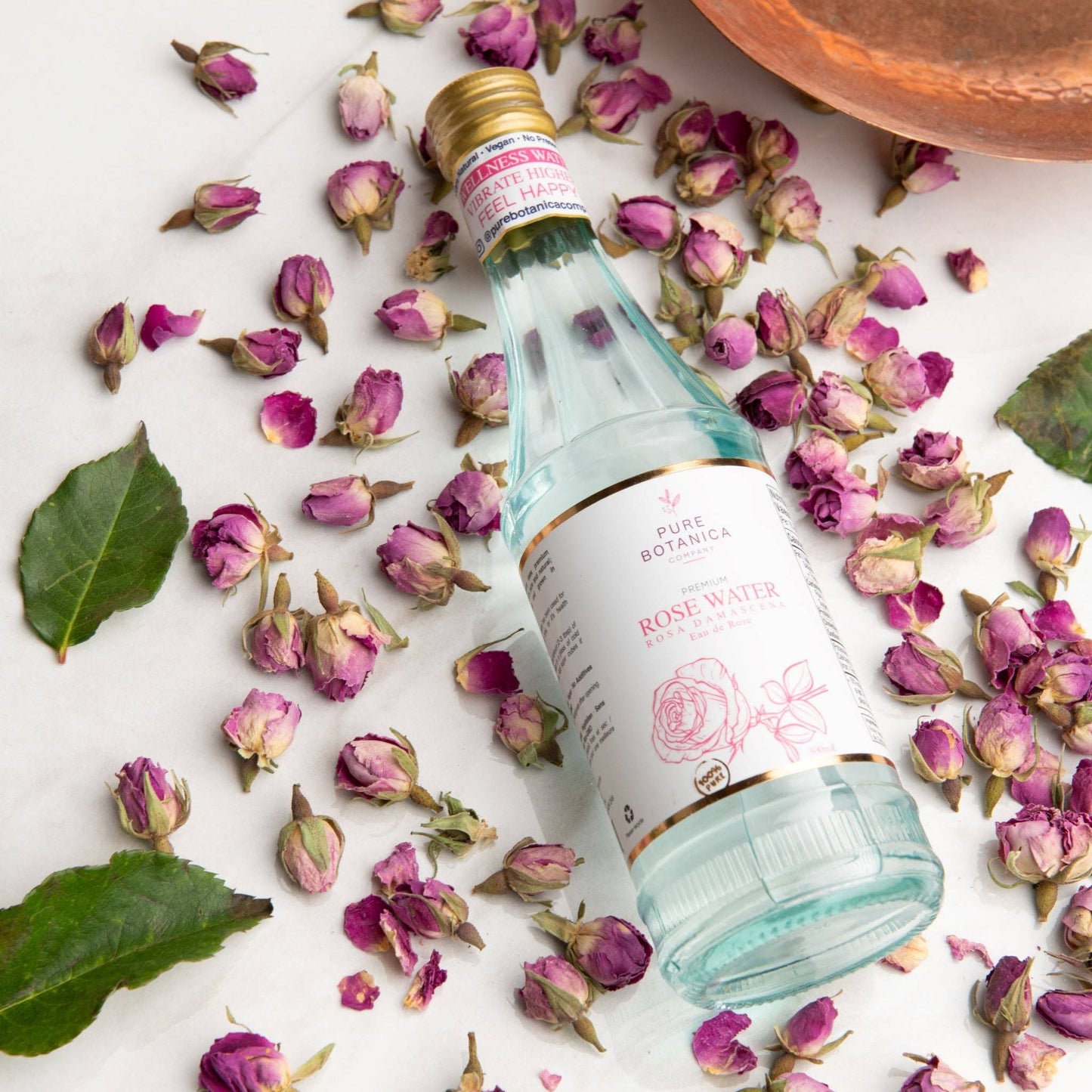 Anti-Anxiety + Mood Booster: Organic Premium Rose Water Dist: 300 ml